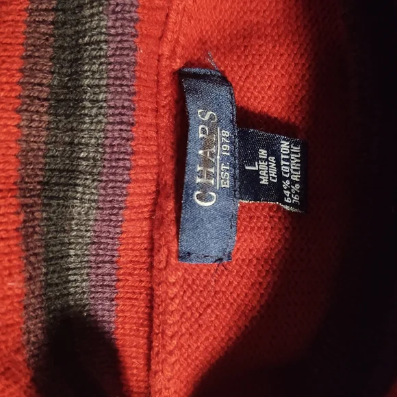 Ralph Lauren Red, Purple & Black Patterned Turtleneck Sweater - Picture 3 of 4